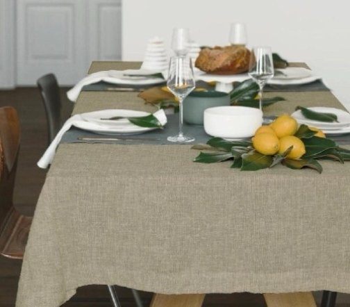 Скатерть рогожка 145х145 "Vse DOMA" Латте